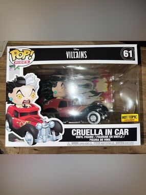 Funko Pop Rides Disney Villains Cruella in car